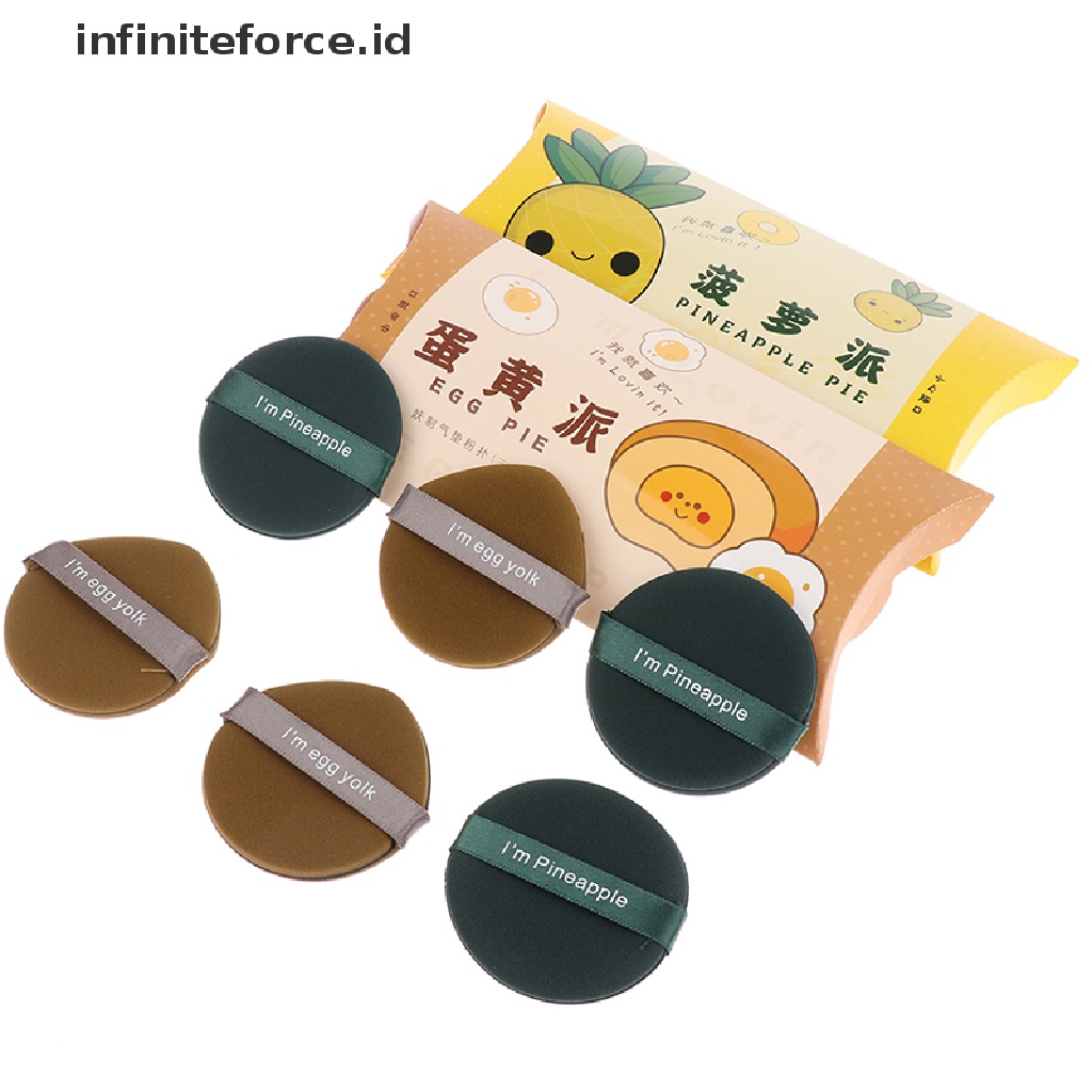 Infiniteforce.id 3pcs / Set Spons Puff Air Cushion Basah / Kering Untuk Makeup / Kosmetik Wanita