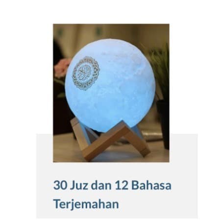 LAMPU BULAN 3D AL Quran Alquran speaker digital bluetooth with remote