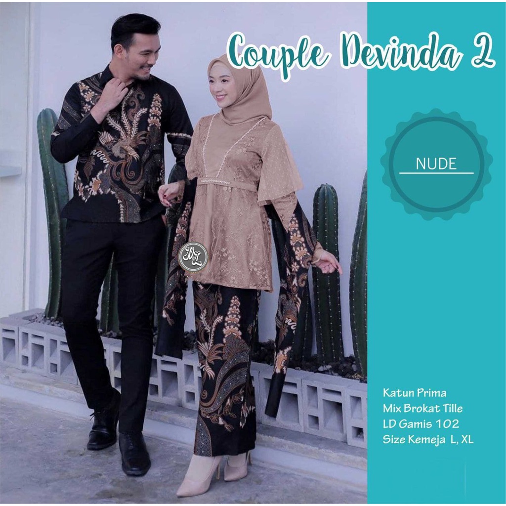 BAJU KEBAYA BROKAT COUPLE TUNANGAN BAJU PRIWEDING LAMARAN PASANGAN TUNANGAN AKITA WIDBATIK UWIKBATIK