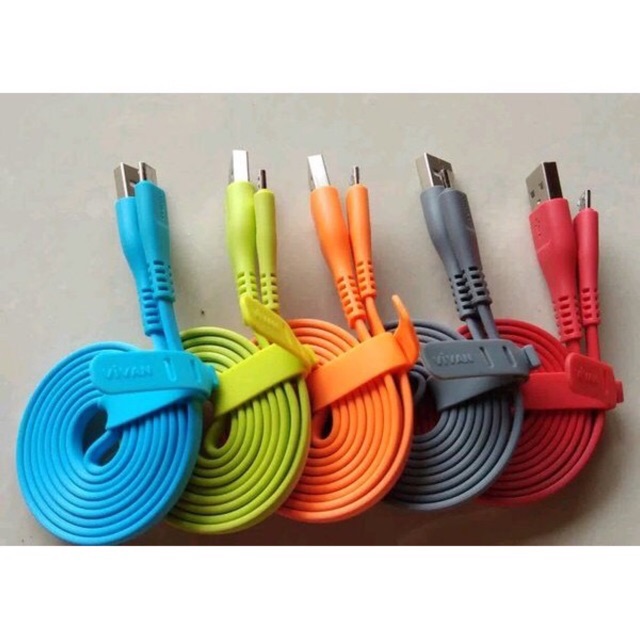 Kabel data Vivan fast charger CSM 100 S / CSM100S for micro 2.1A 1meter Warna rundom