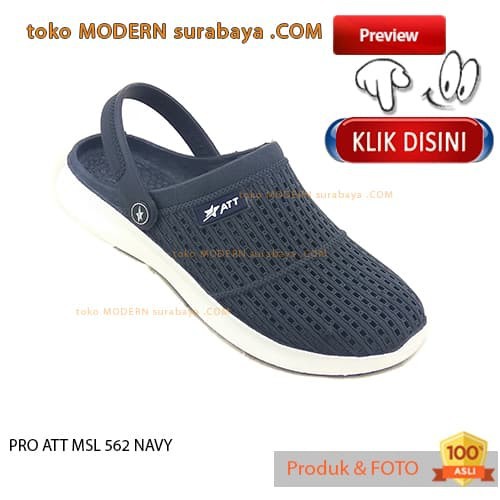 Pro Att MSL 562 Navy Sepatu Pria Sepatu sandal Karet