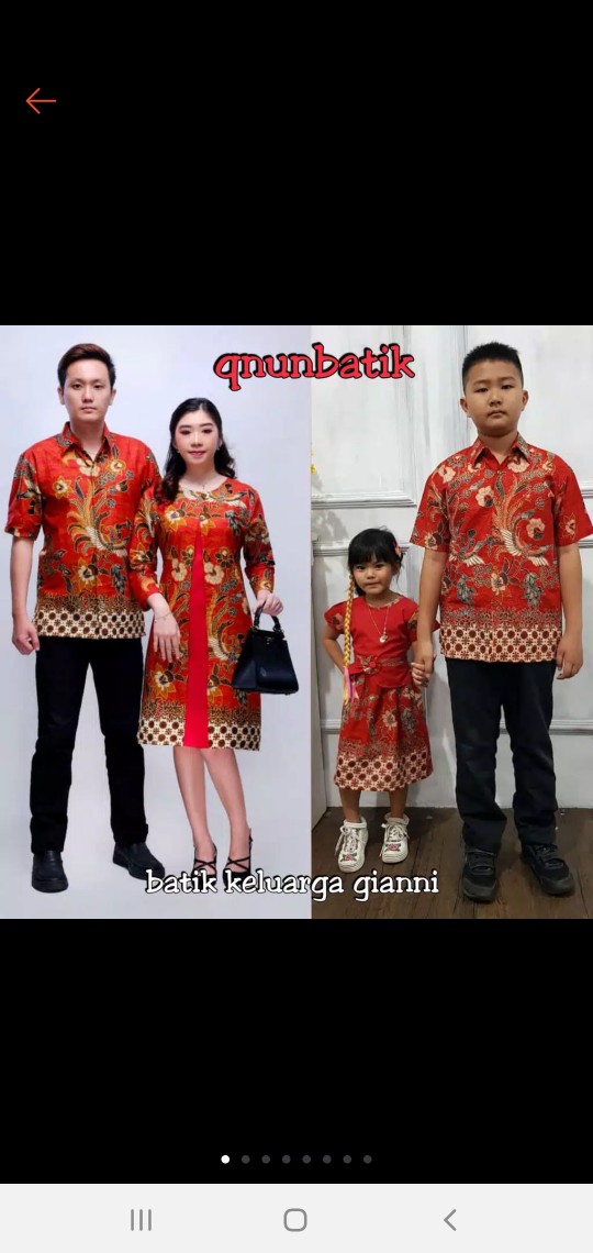 Qnunbatik Batik Family/keluarga Tunik/dress Gianny