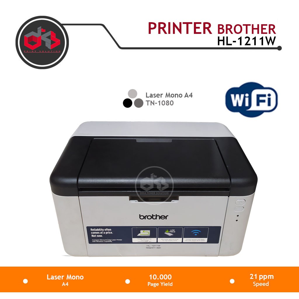 Printer Brother HL-1211W Laser mono - Bisa wireless