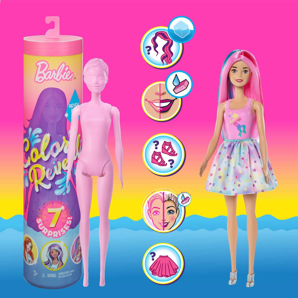 color reveal barbie doll