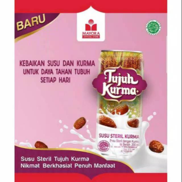 SUSU STERIL TUJUH KURMA - NETTO 200 ML// 7 KURMA MINUMAN SEHAT MURAH