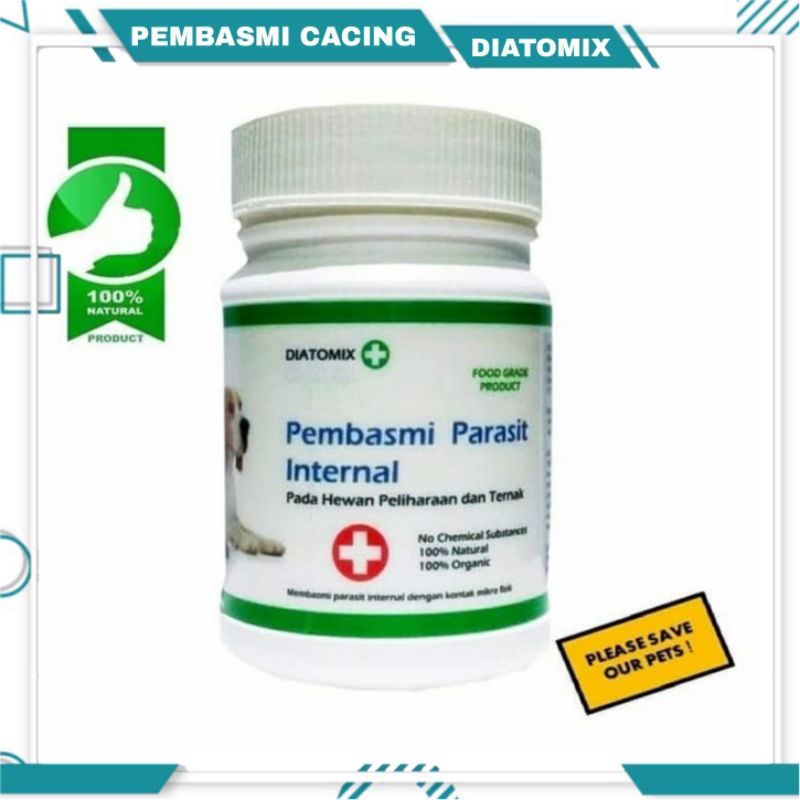 DIATOMIX Pembasmi Cacing / Parasit Untuk Kucing Dan Anjing 25gr