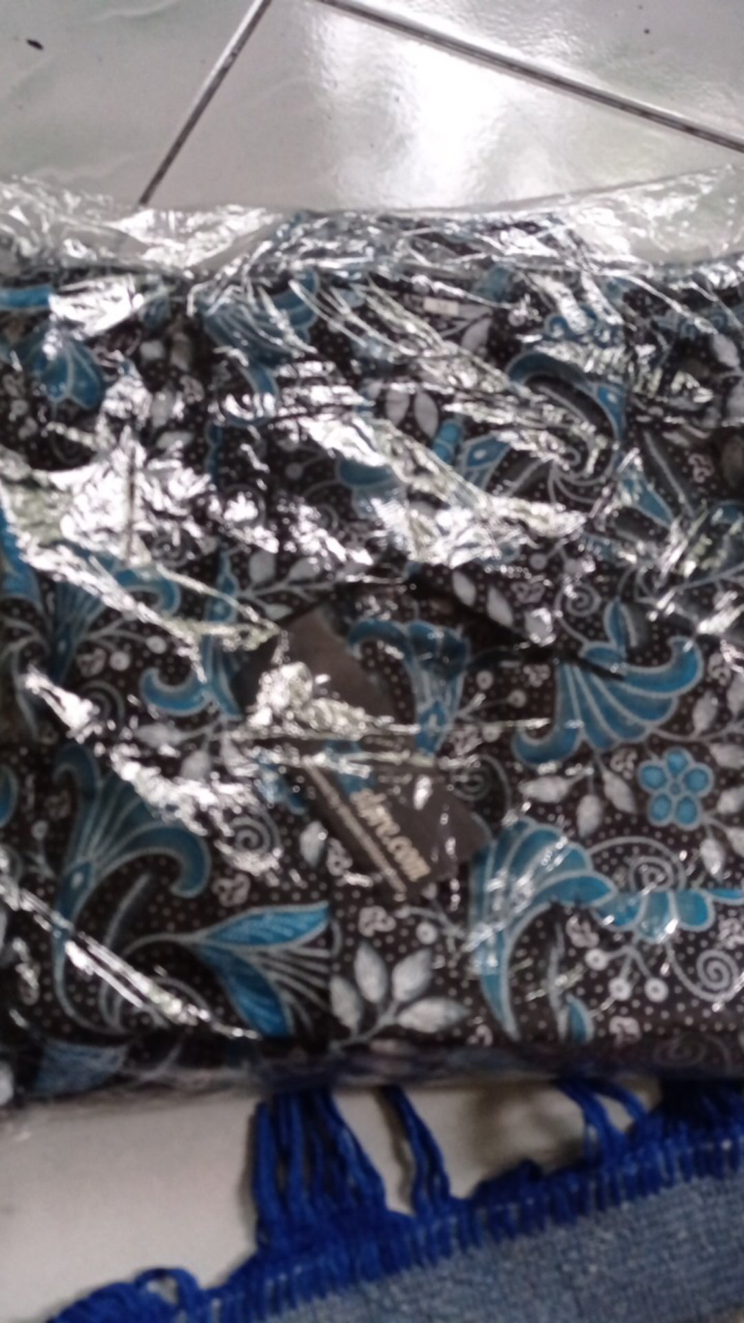 Trolistore Batik Pria Motif Kembang Terompet Trompet Kemeja Batik Pria Atasan Kasual Lengan Pendek