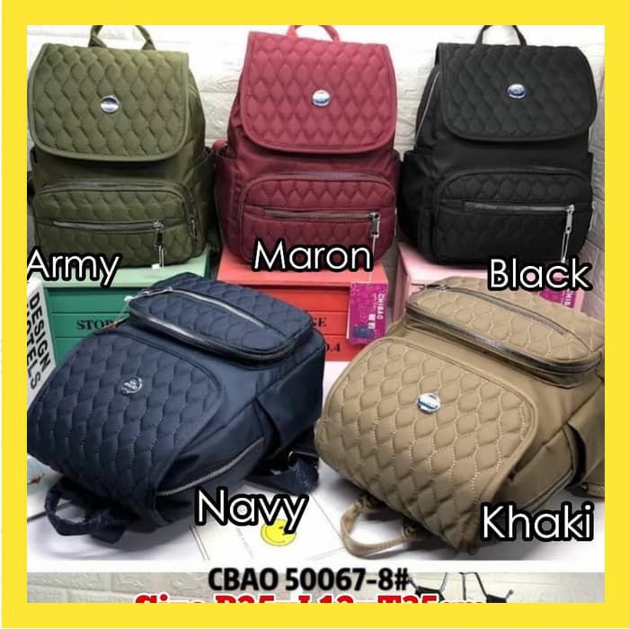 TAS RANSEL PUNGGUNG WANITA BACKPACK CHIBAO BORDIR IMPORT MULTIFUNGSI FASHION WANITA FS021