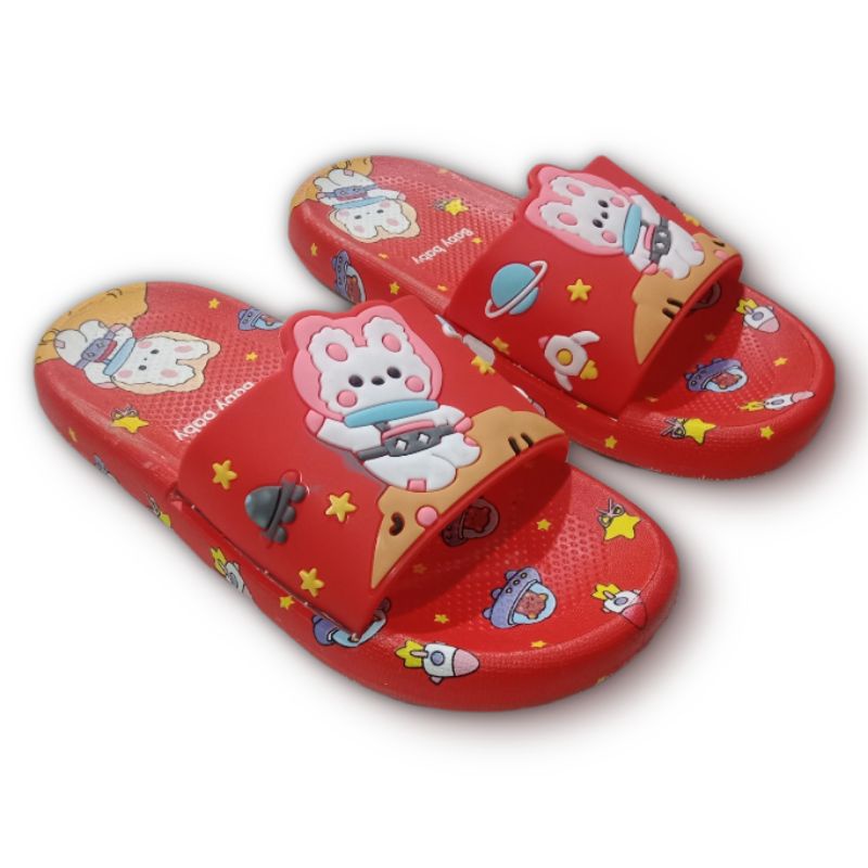 Sandal Slide Anak Perempuan Import Motif BTS Motif BT21