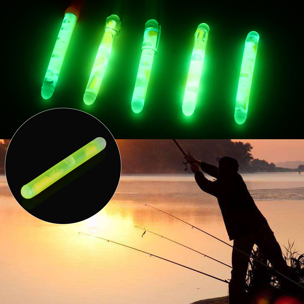 5pcs Glow Stick Fluorescent Menyala Dalam Gelap Untuk Memancing Malam Hari