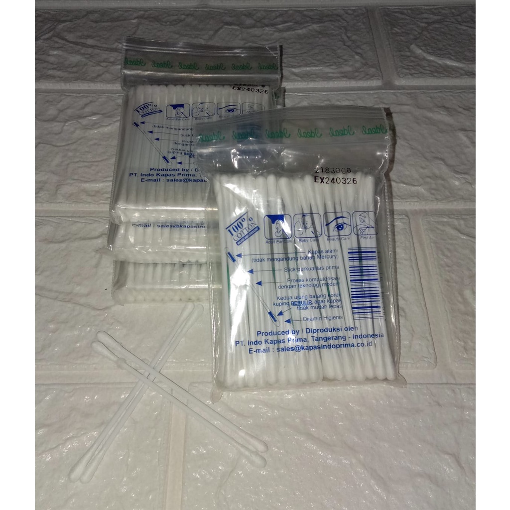 Cotton Bud Korek Kuping Pembersih Telinga (isi 25 pcs)