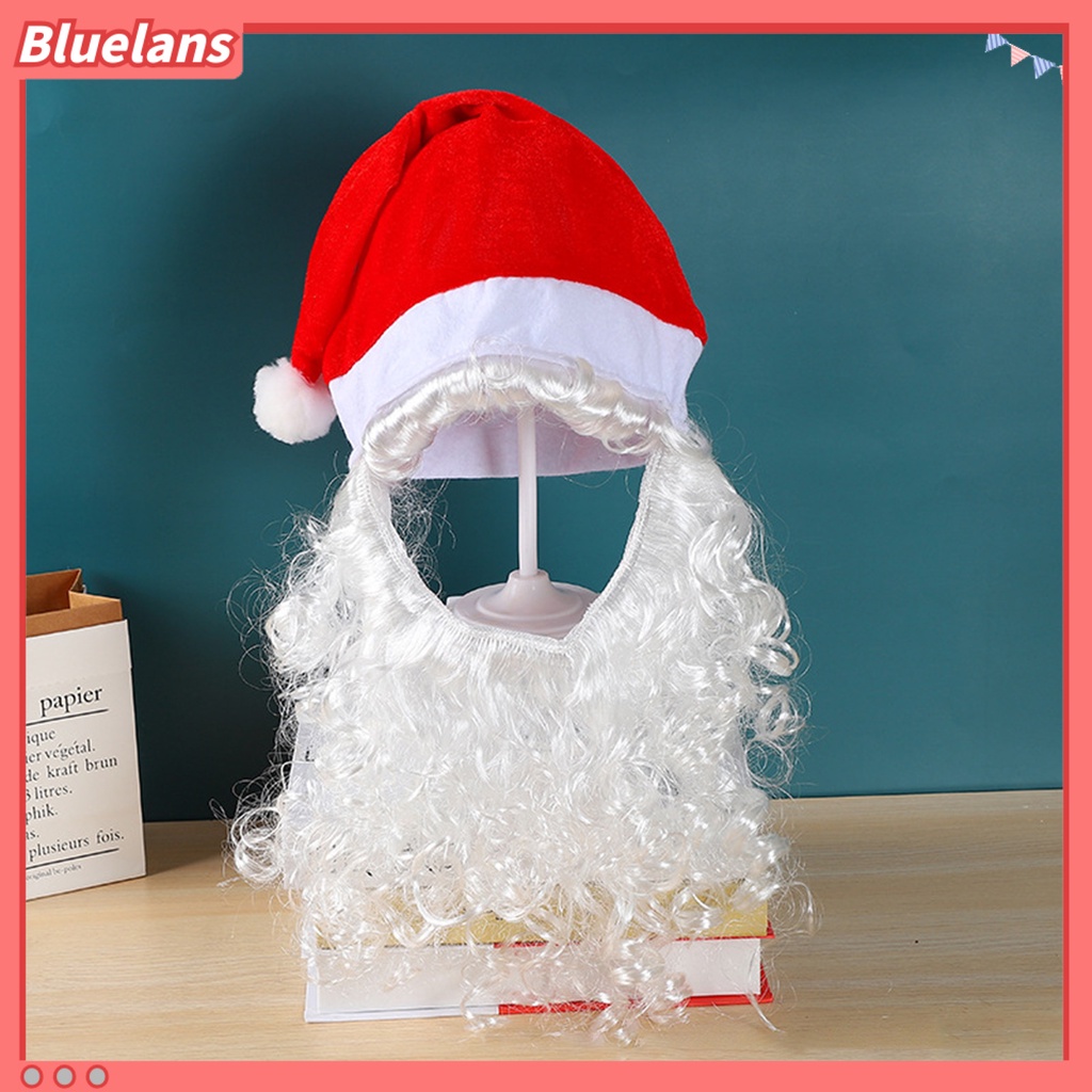 Bluelans 50 / 80 / 120g Jenggot Santa Claus Bahan Plastik Untuk Dekorasi Natal