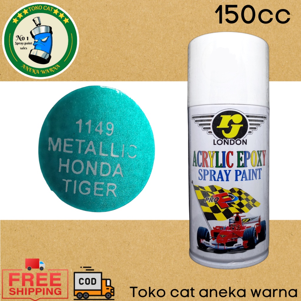 cat semprot 150cc rj london metallic metalik honda tiger green spray paint pilok pilox