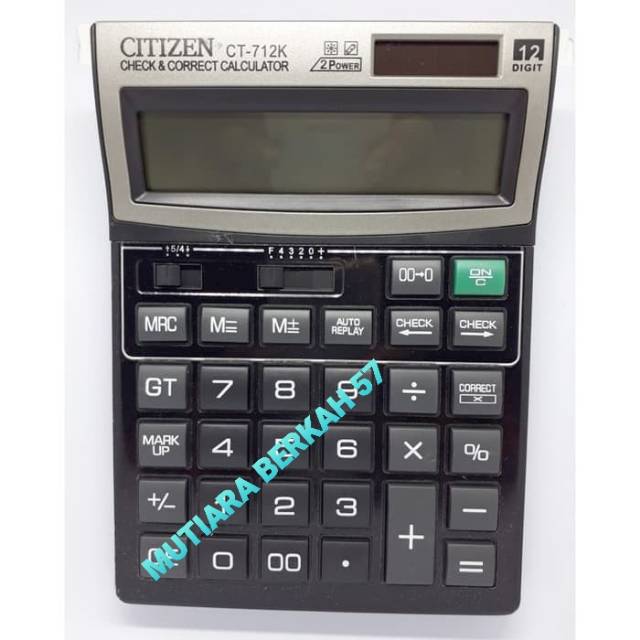 

Alat Perhitungan Menghitung Kalkulator CITIZEN CT 912 K-712 K 12 Digit Termurah