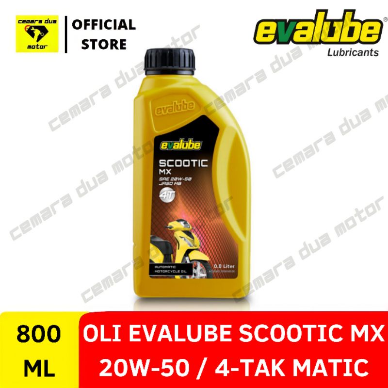 EVALUBE SCOOTIC MX 20W50 OLI 800ML EVALUBE SCOOTIC YAMAHA OLI MESIN OLI MOTOR OLI HONDA YAMAHA SUZUK