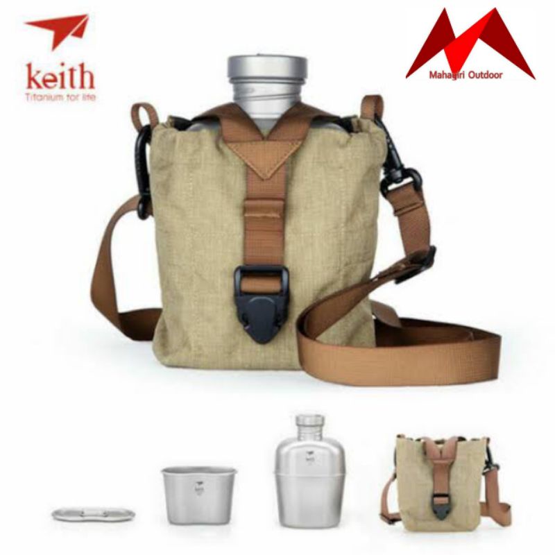 Keith Ti3060 titanium canteen mess kit army military bushcraft cooking set