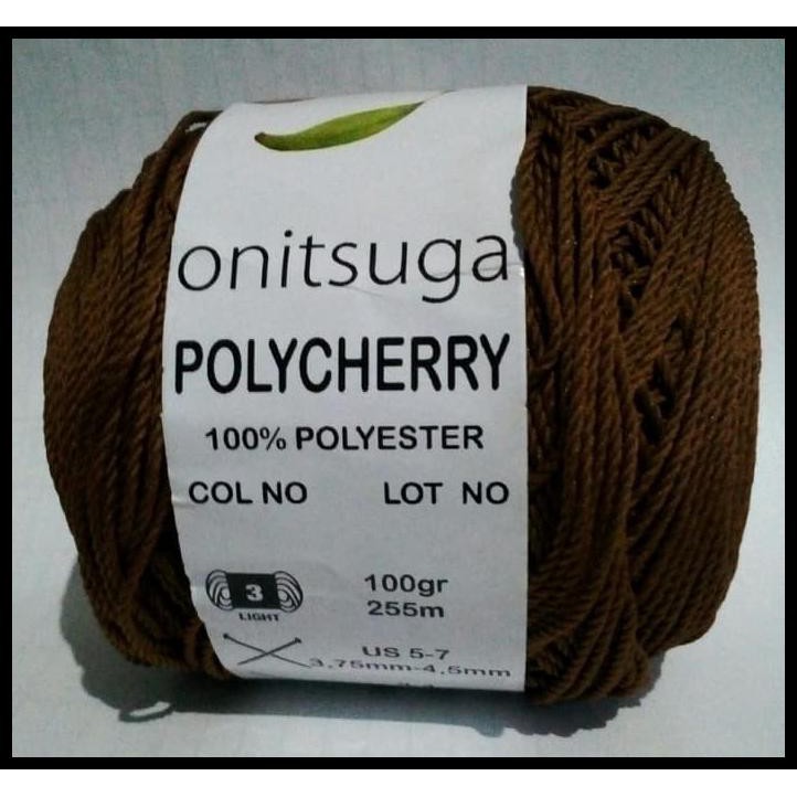 Terlaris Benang Rajut Polycherry Onitsuga - Warna Coklat 1 (029)