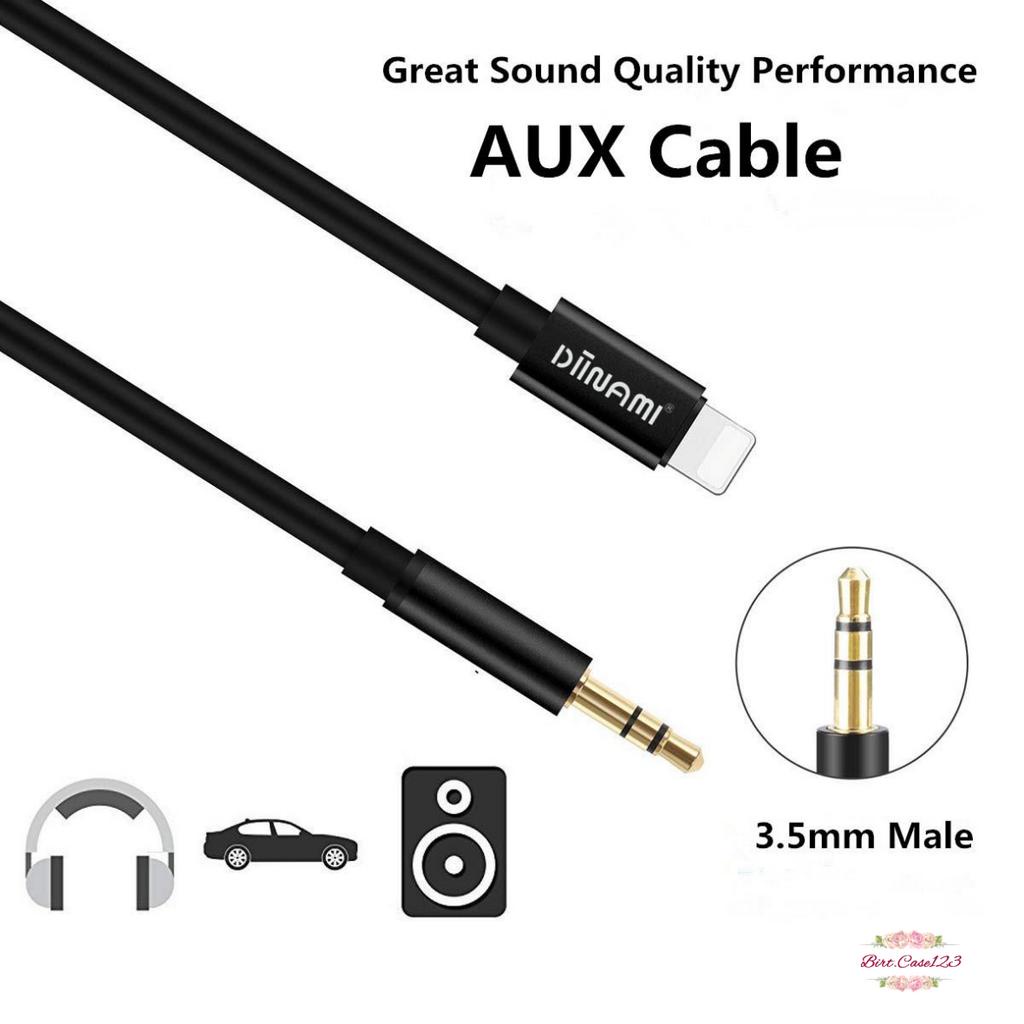 DIINAMI kabel iphone Lightning to aux 3.5mm   ,Type C To Jack 3.5MM Premium Nylon kabel Audio BC7859