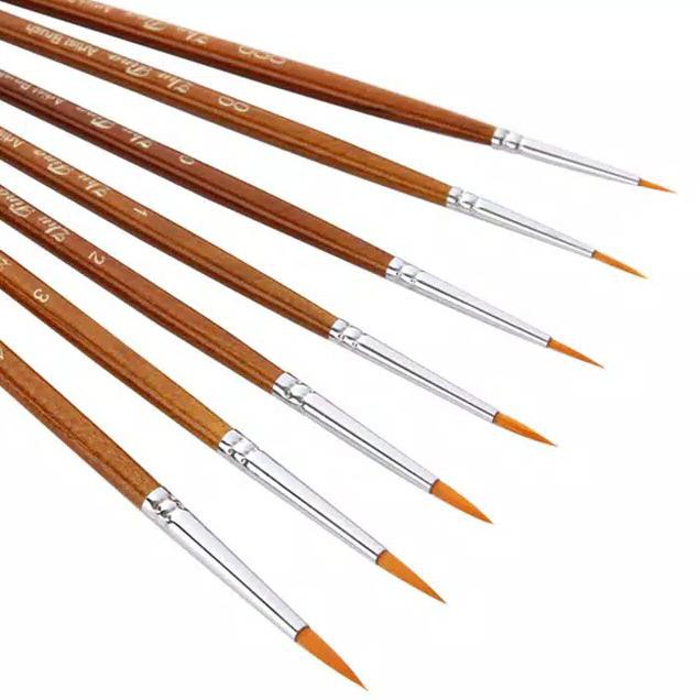 

Best Seller] Kuas Lukis Cat Air Minyak Akrilik Set 7 Pcs Oil Paint Brush