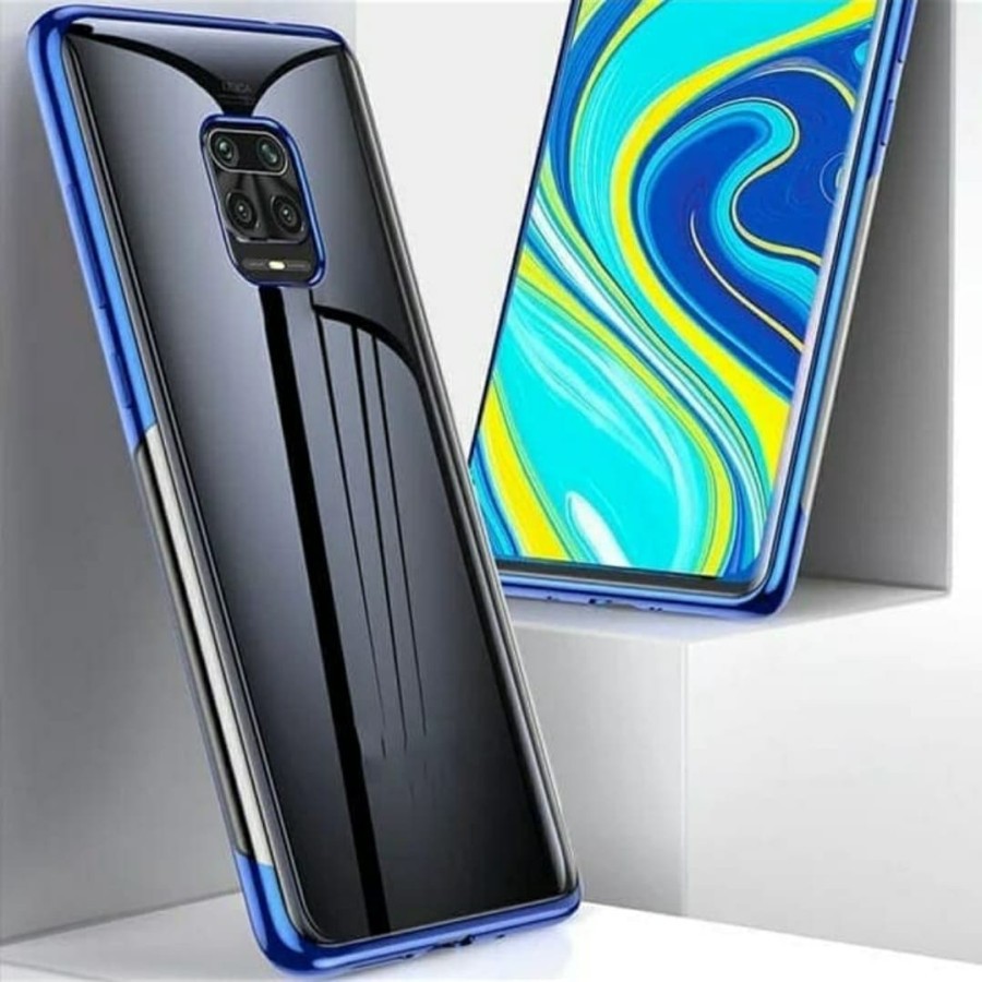 Shining Chrome Tpu Case Clear Silicone Case Xiaomi Redmi Note 9 Pro - SC