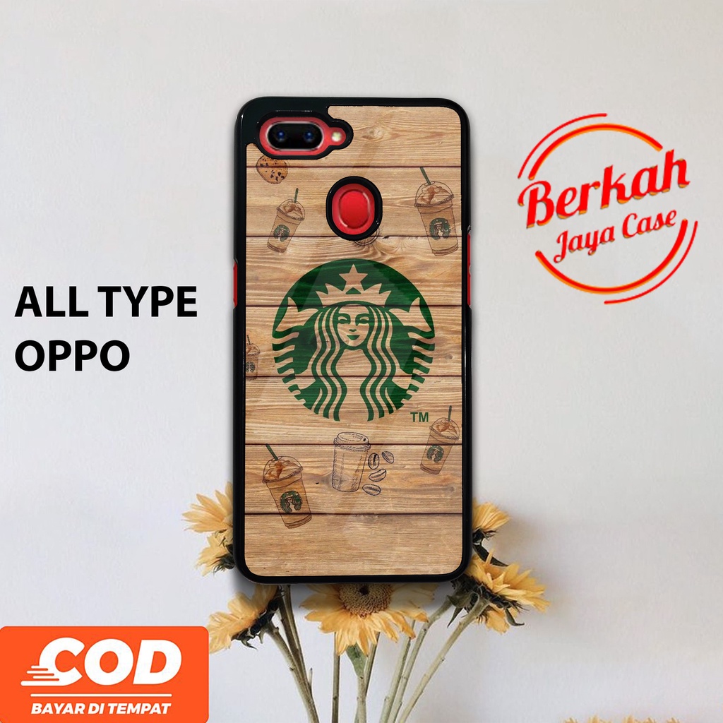 Case OPPO A5S A7 A11K A12 A15 A15S A16 A31 A8 A33 2020 A53 2020 Motif STARBUCKS Casing Hardcase Berk