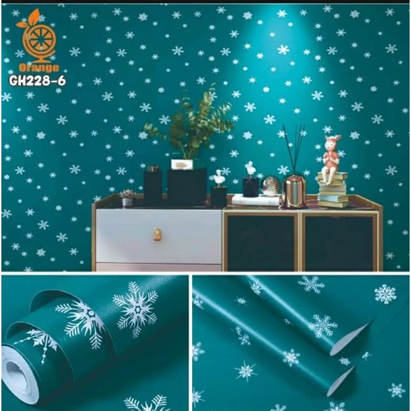 NEW MOTIF BINTANG FROZEN TERMURAH BAYAR DITEMPAT WALLPAPER DINDING GH 45CM X 10 METER TERMURAH