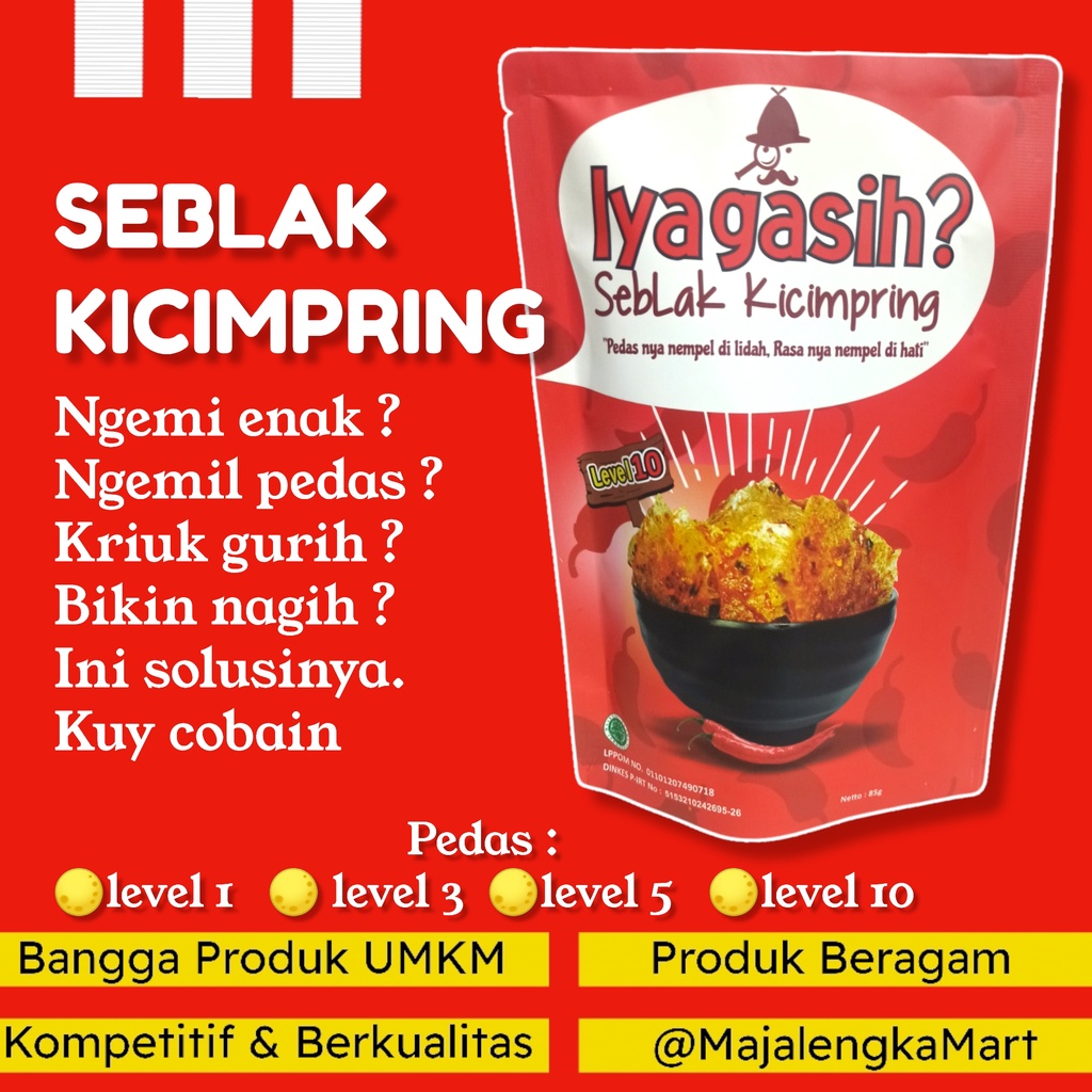 

Seblak Kicimpring IYA GA SIH Keripik Kaca Pedas Kipca Pedas Murah Majalengka Mart