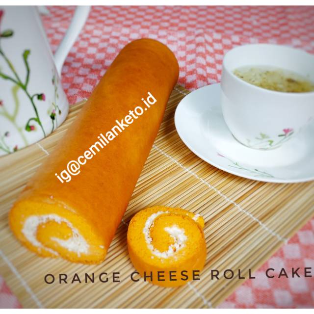 

FLOURLESS KETO DEBM CREAM CHEESE ORANGE ROLL CAKE