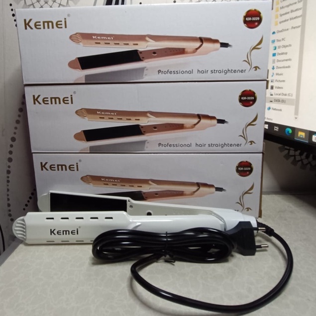 CATOK RAMBUT/PELURUS RAMBUT ORIGINAL KEMEI KM-3229 PROFESIONAL HAIR STRAIGHTENER