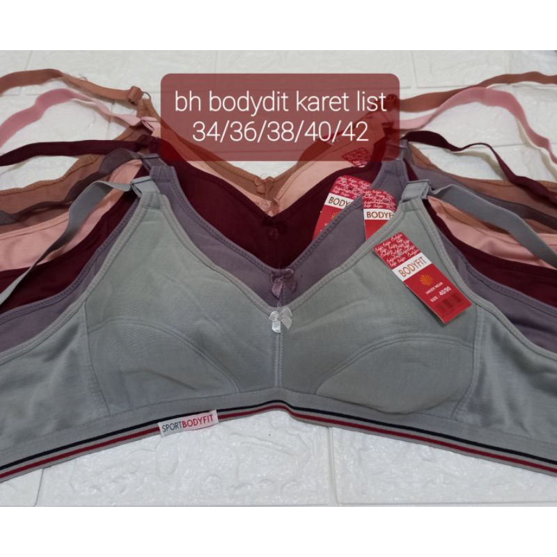 BH BODYFIT,BRA SPORT BODYFIT,BH TANPA BUSA,BH BODIFIT-Karet list