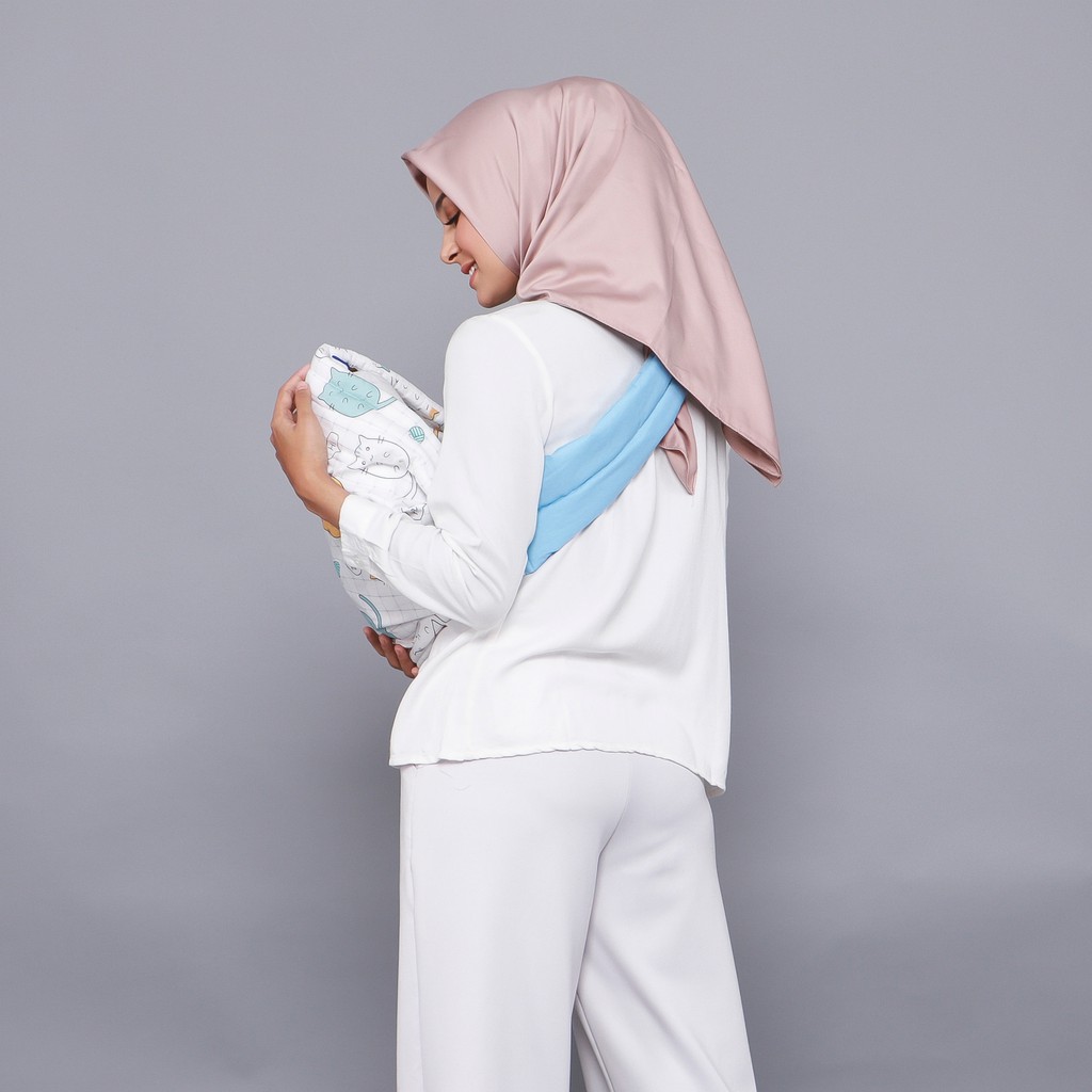 Gendongan Bayi Modern Premium Ring Sling Samping Kain Lebar Lapisan Padding Empuk Merek Ndollolo