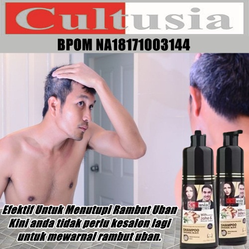 Sampo cultusia original bpom sin hair shampoo penghitam rambut beruban terampuh black hair ASLI