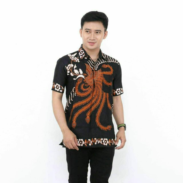 Kemeja Batik Pria Lengan Panjang Size M L Xl Xxl  Bswart Batik Hrb026