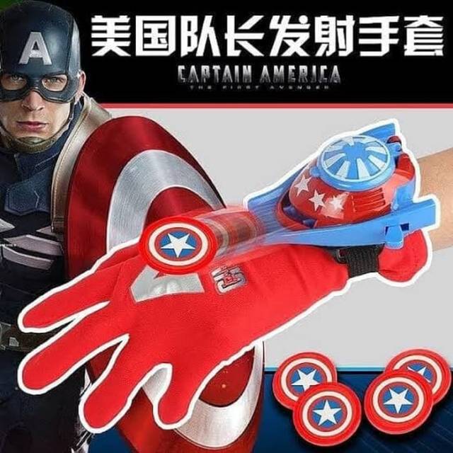 Mainan Set Tameng Capt America - Paket Cosplay Perisai Avengers Anak