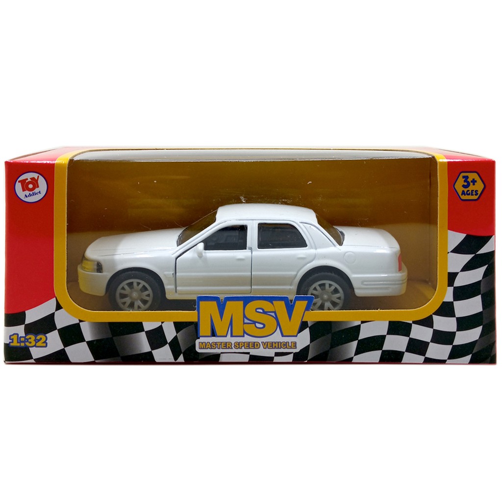 Toy Addict F0rd Crown Victoria Sport Car Putih Diecast Mainan Mobil