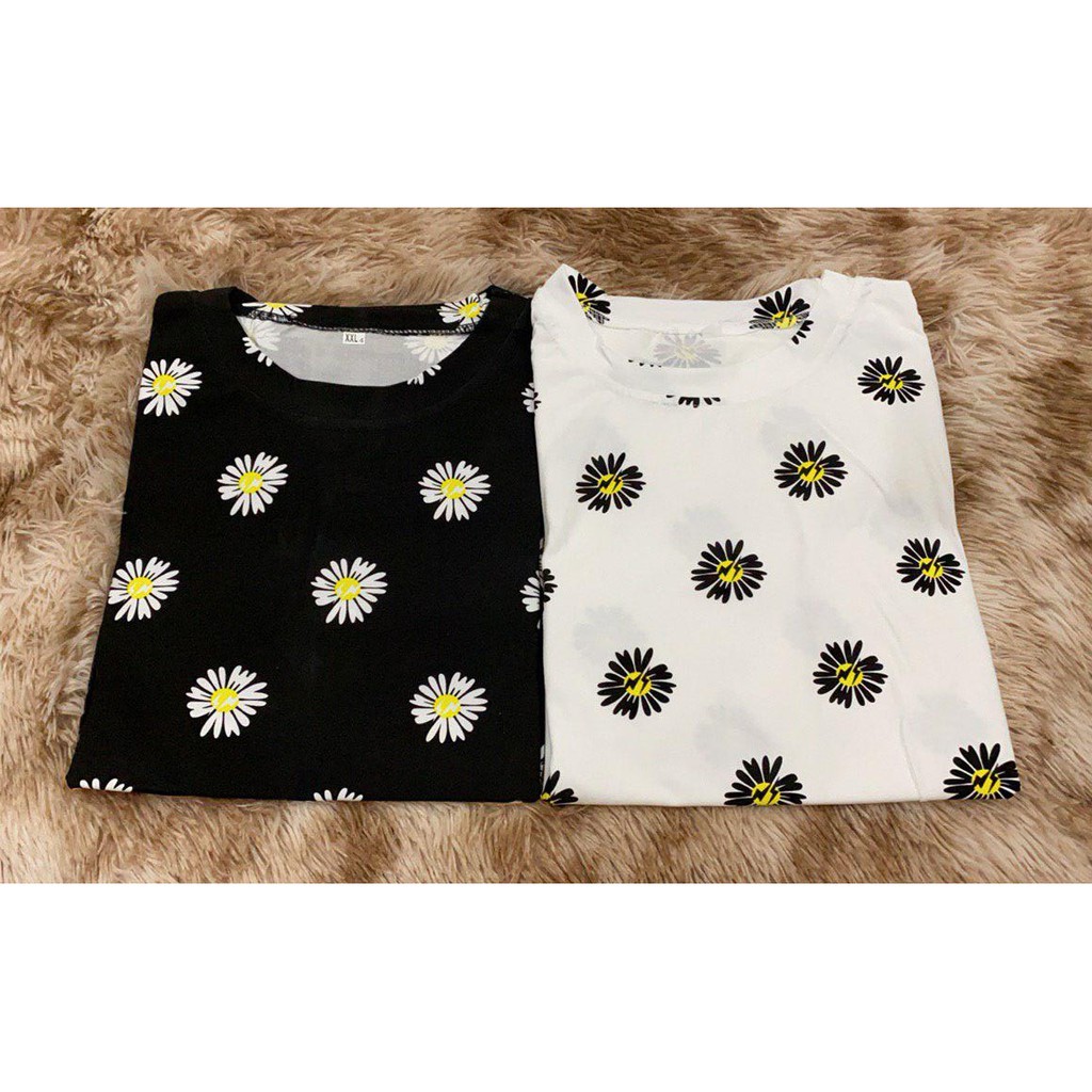 TC - Oversize Tee / Tshirt Wanita Model Longgar Motif Daisy V.2