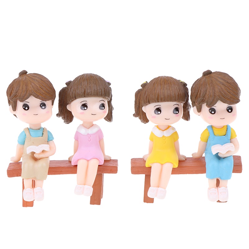 1 Set Miniatur Pasangan Kekasih Untuk Dekorasi Taman Perirumah Boneka