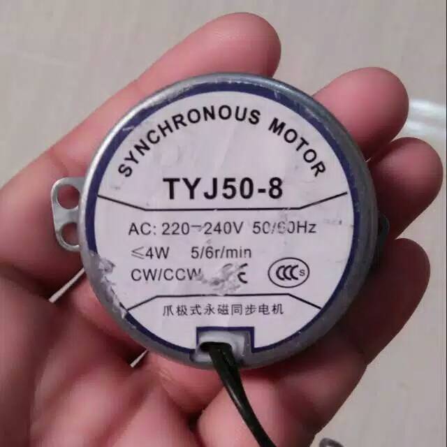 AC Motor TYJ50-8 Dinamo input 220V Swing Rotary Kipas Angin, mesin gerak tetas telur