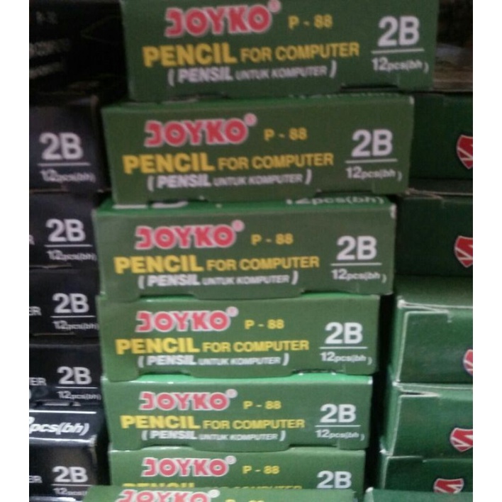

[ 1 lusin ] JOYKO Pencil For Computer Pencil 2B Joyko P-88