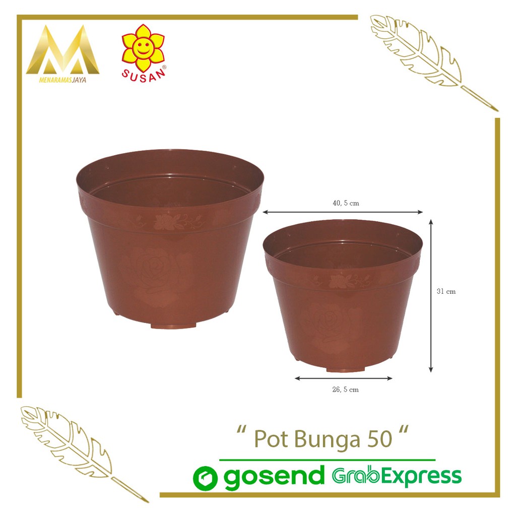 Jual Pot Bunga plastik 50 Cm/ Pot Tanaman Plastik/ Tanaman Hias bunga ...