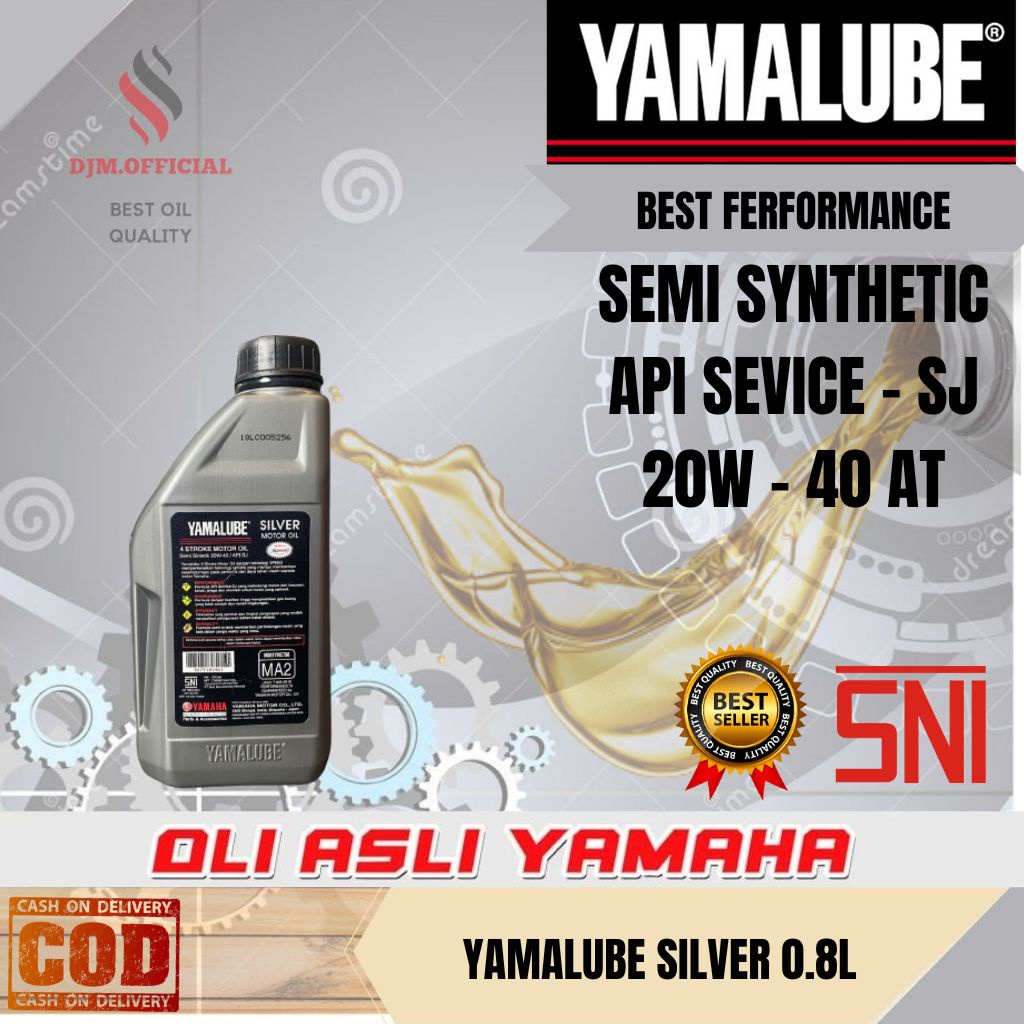 OLI MESIN YAMAHA OLI YAMALUBE SILVER 800ML SJ 20W-40 JASO MA ORIGINAL