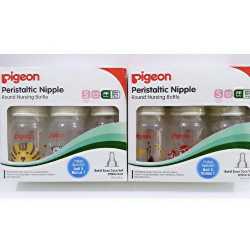 Pigeon Botol Susu PP PR 120ml Animal (Buy 1 Get 1) / Botol susu Bayi