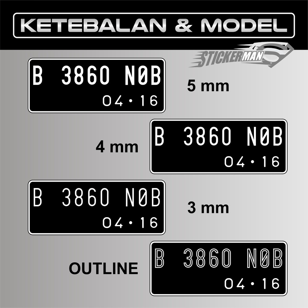 Sticker Plat Nomor Motor Shopee Indonesia
