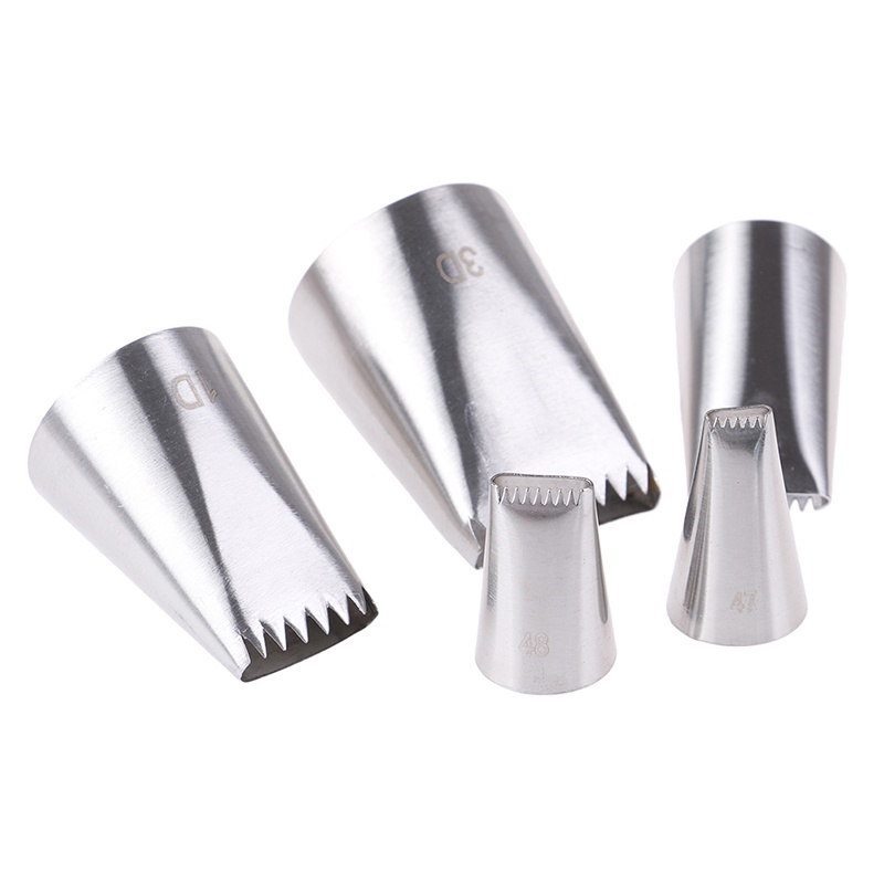 (Justenjoyingg.Id) 5pcs Nozzle Pipa Icing Bahan Stainless Steel