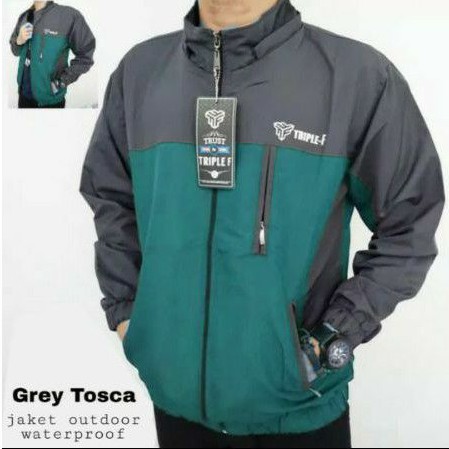 JAKET WATERPROOF JUMBO XXL XL L HOODIE BISA LEPAS / JAKET PRIA ANTI AIR JUMBO