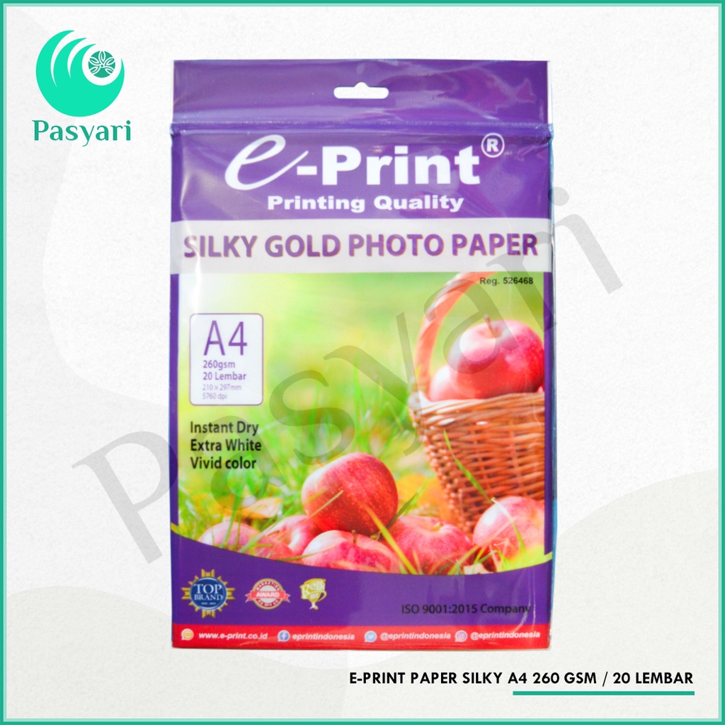 

E-Print Paper Silky A4 260 gsm / 20 Lembar