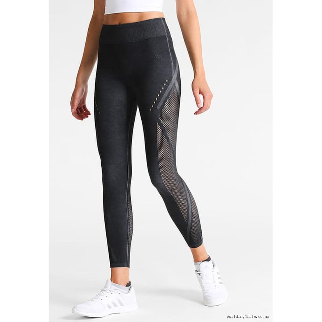 adidas warp knit tights grey