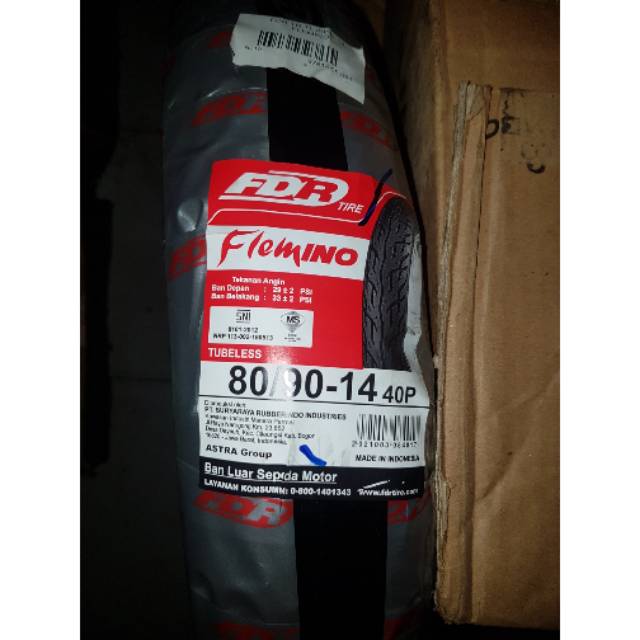 Ban luar FDR 80/90-14 Tubeless