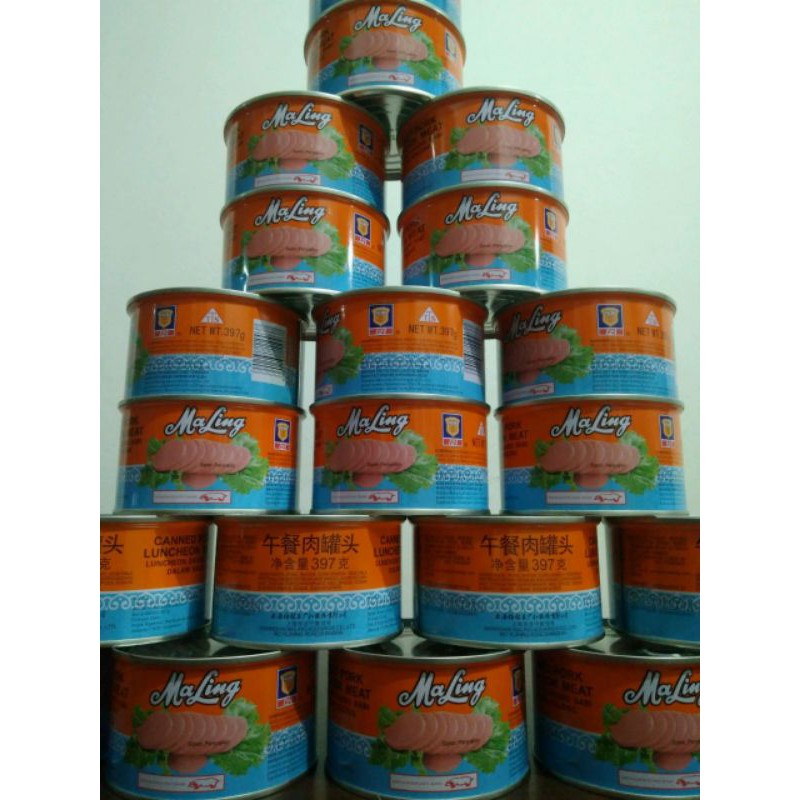 

Maling TTS kaleng BESAR pork luncheon meat TTS ma ling 397 gram (non halal)