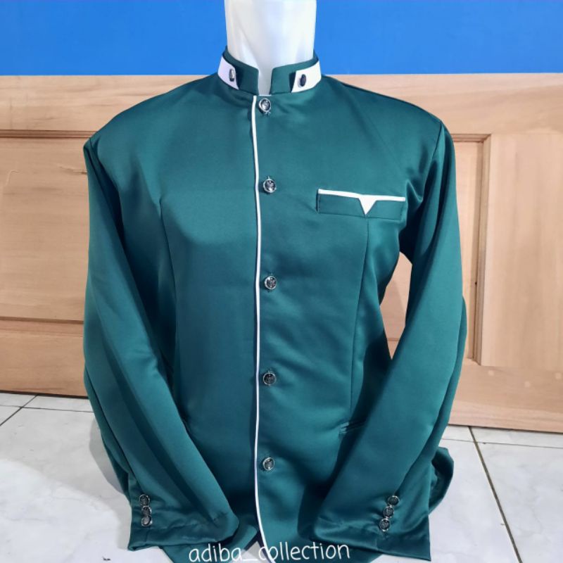 Jasko Dewasa Hijau Botol Lis Putih